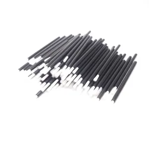 100 Pcs Disposable Makeup Lip Brushes Lipstick gloss brush Lip Gloss Applicators with Soft Brush Head Cosmetic Lip Brush Wands PYO Cookie Paint Brushes (Black) Black