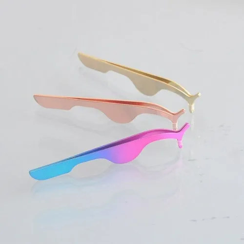 10pcs/pack wholesale eyelash curler eyelashes tweezers custom logo 3d