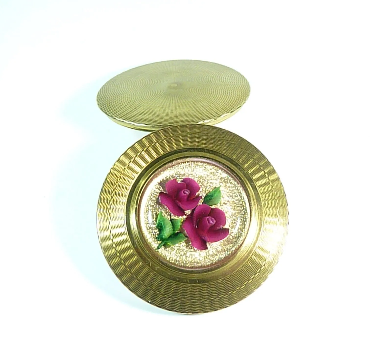 10th / Tin Wedding Anniversary Gift For Her Lucite Compact Mirror 1950s Film Prop