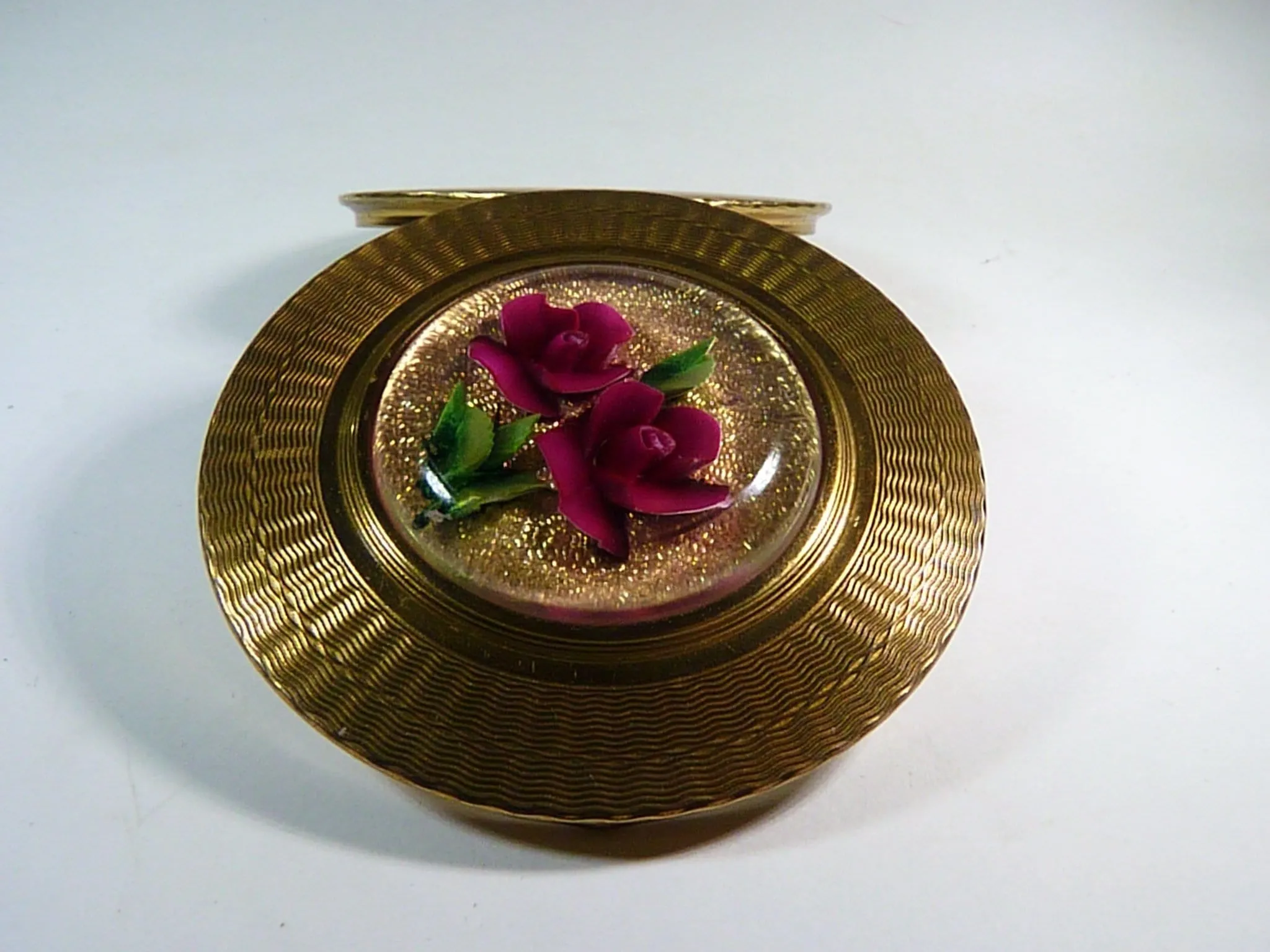 10th / Tin Wedding Anniversary Gift For Her Lucite Compact Mirror 1950s Film Prop