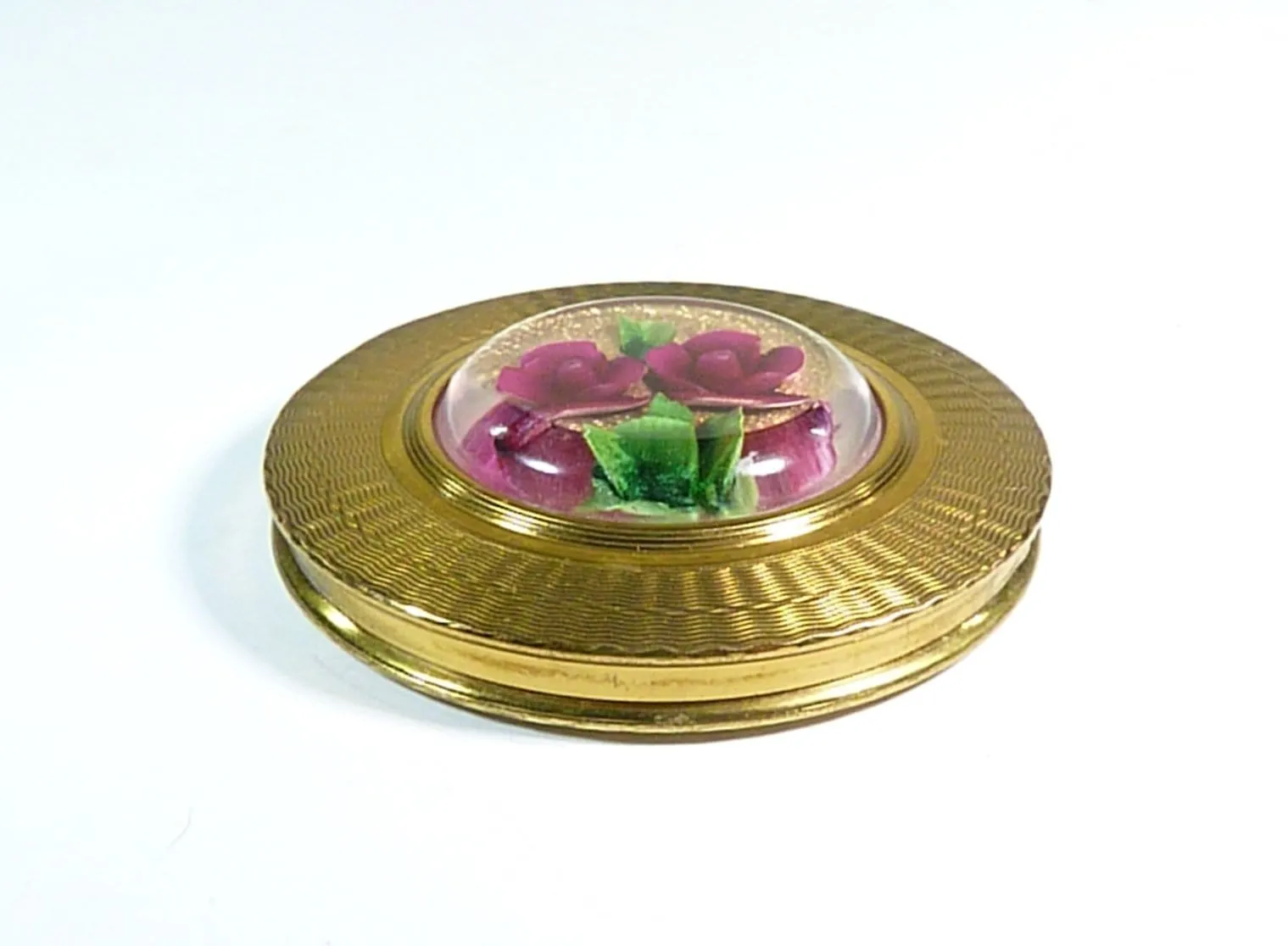 10th / Tin Wedding Anniversary Gift For Her Lucite Compact Mirror 1950s Film Prop