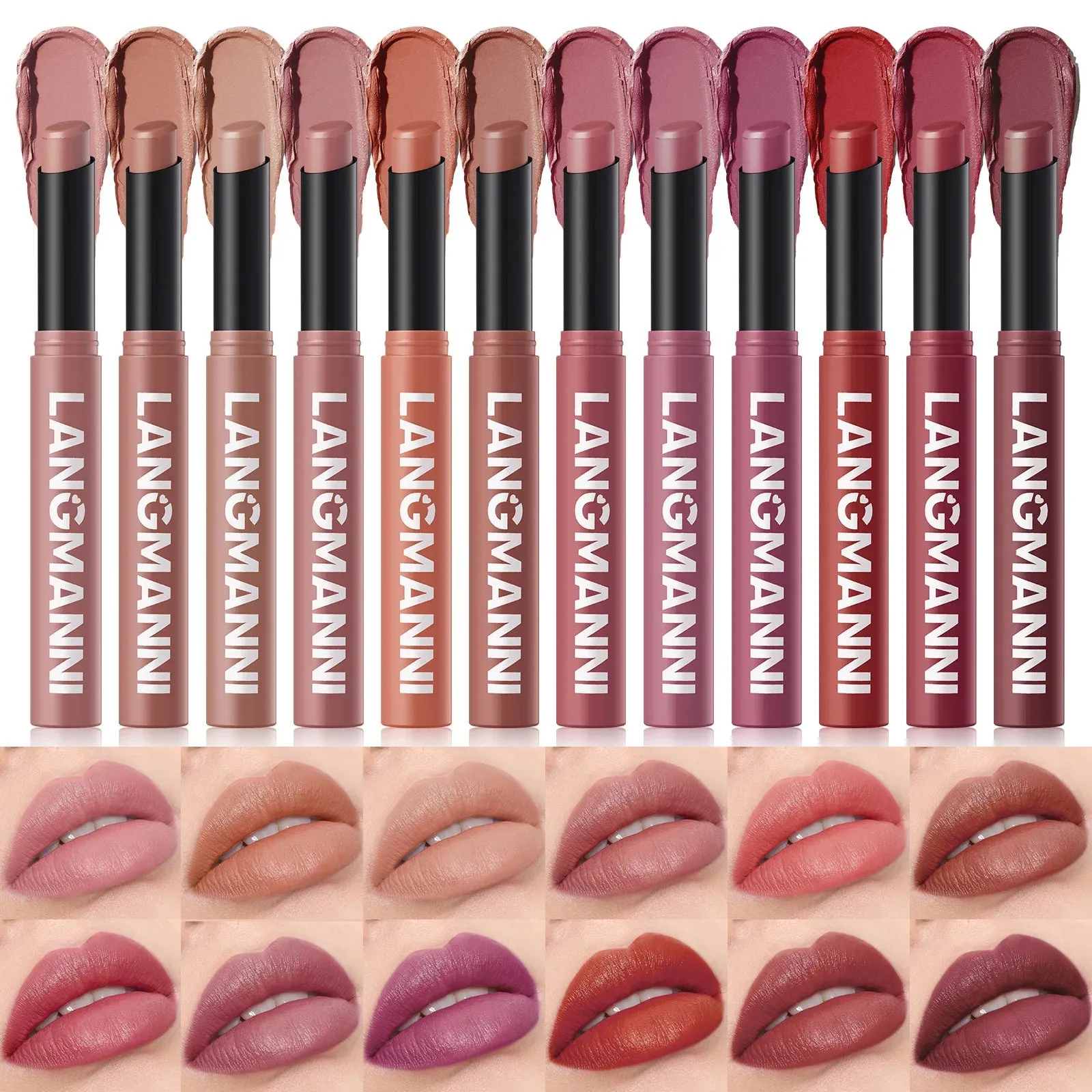 12 Colors Matte Waterproof Lipstick Pen