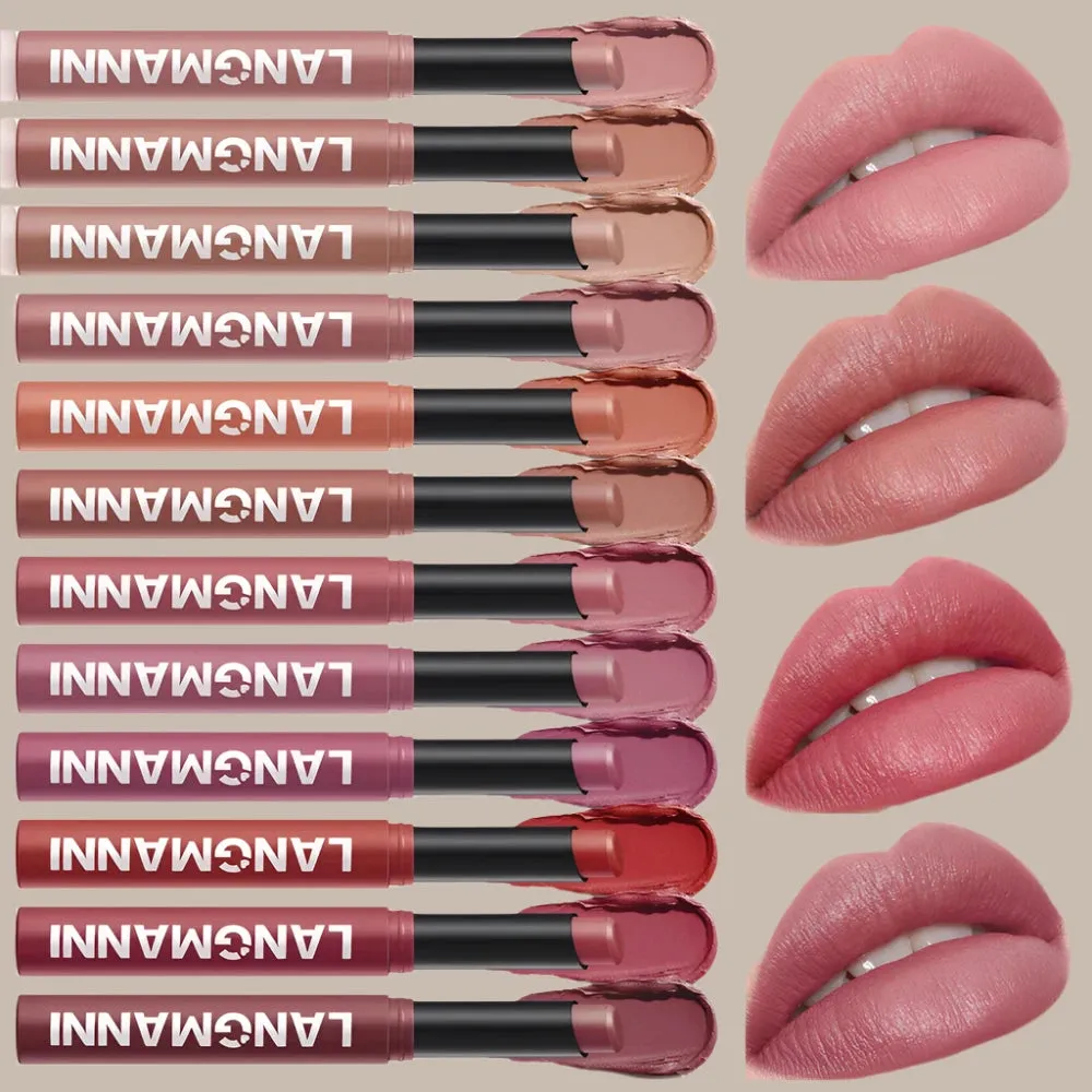 12 Colors Matte Waterproof Lipstick Pen