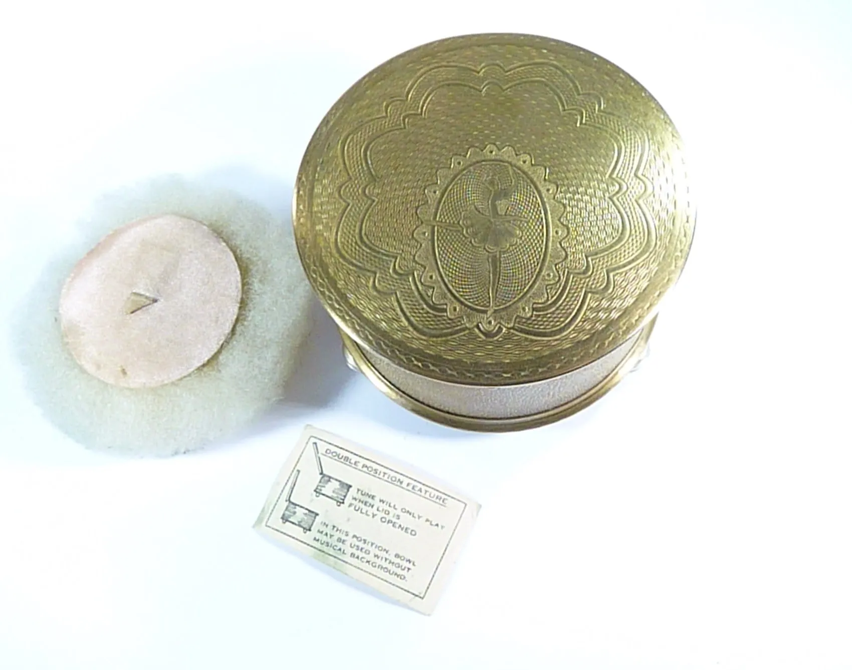 1950s Ballerina Mascot Muscial Powder Box Harry Lime Theme