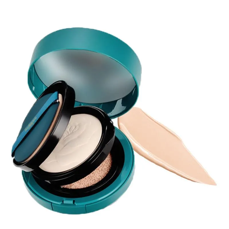 2-in-1 Double Layer Powder Foundation & Cushion, 2 in 1 Cushion Pressed Powder Concealer Liquid Foundation, Long Lasting (02-Ivory)
