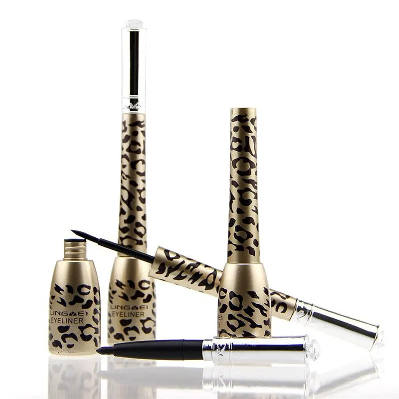 2-in-1 Leopard Print Shell Liquid Eyeliner & Eyeliner Pencil Pen