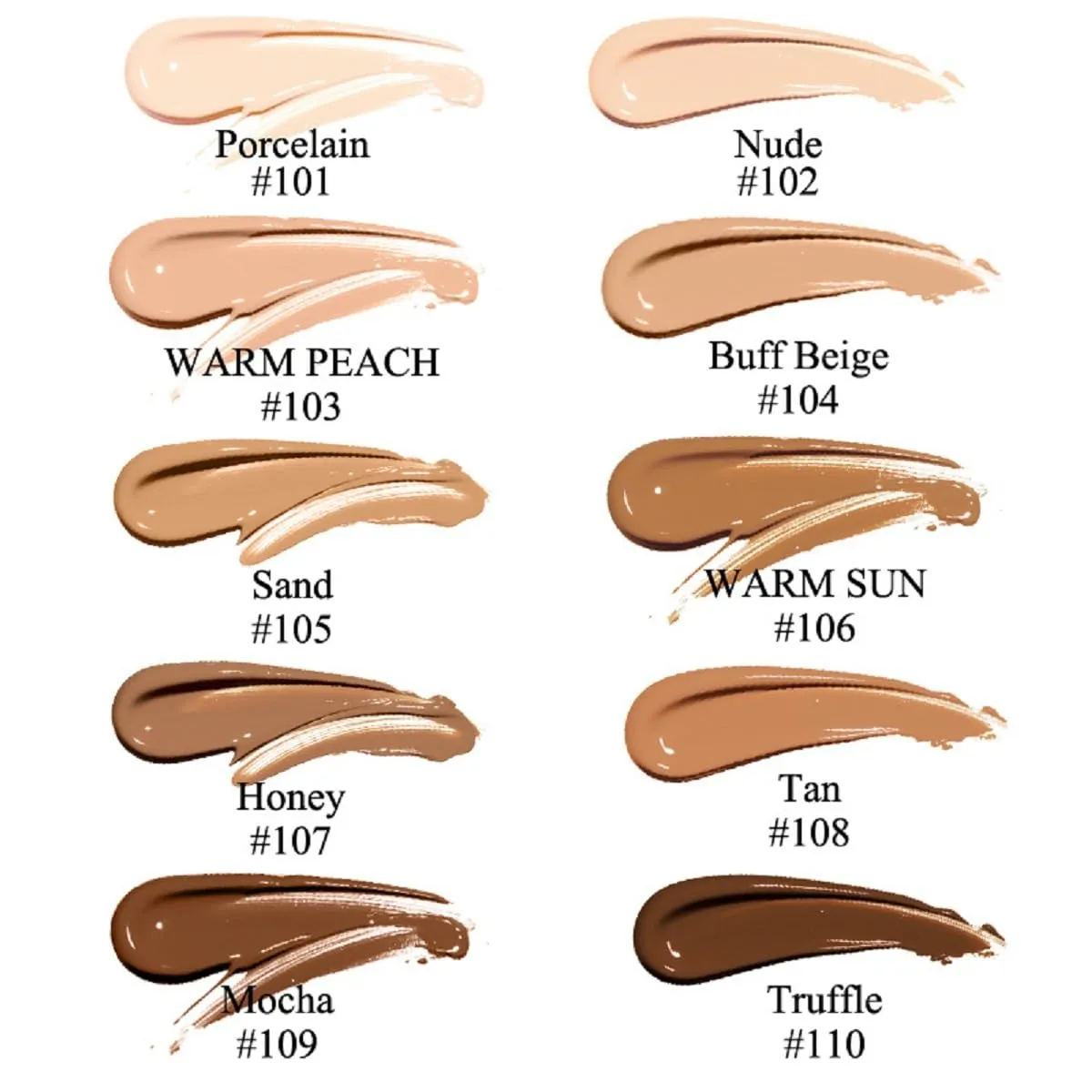 2 Pack PHOERA Foundation 108# Tan and 109# Mocha,Flawless Soft Matte Liquid Foundation 24 HR Oil Control Concealer Foundation Makeup.
