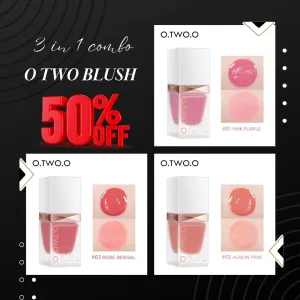 (3 in 1 Combo) O TWO O Liquid Blush Shade (1-3-5)