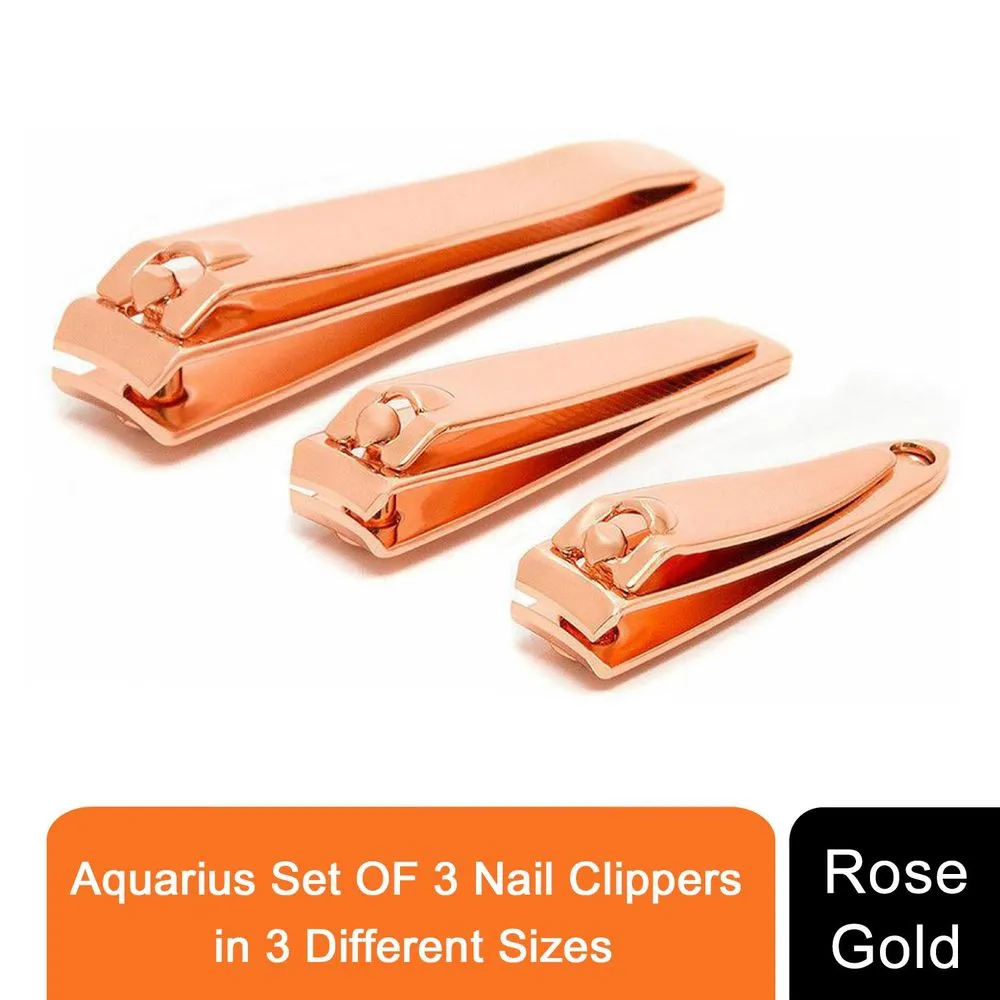 3Pcs Nail Clipper 3Pcs Tweezer 1Pc Eyelash Curler Rose Gold Professional Styling