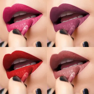 4 Glamorous Liquid Lipstick Kit   Free Intense Kajal