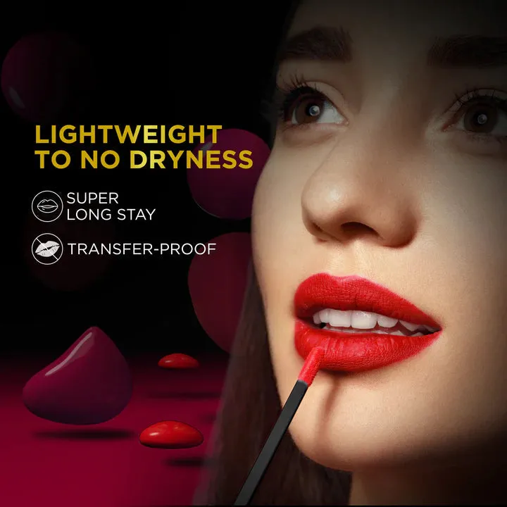 4 Glamorous Liquid Lipstick Kit   Free Intense Kajal