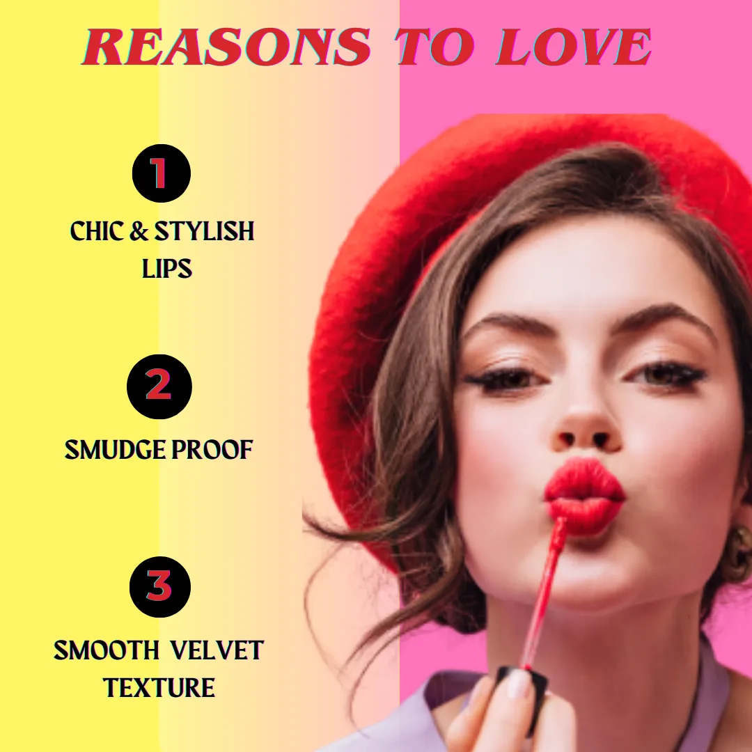 4 Glamorous Liquid Lipstick Kit   Free Intense Kajal