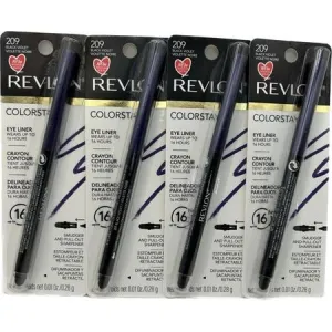 4 Pack Revlon ColorStay Waterproof Eyeliner, Black Violet 209, 0.01 oz