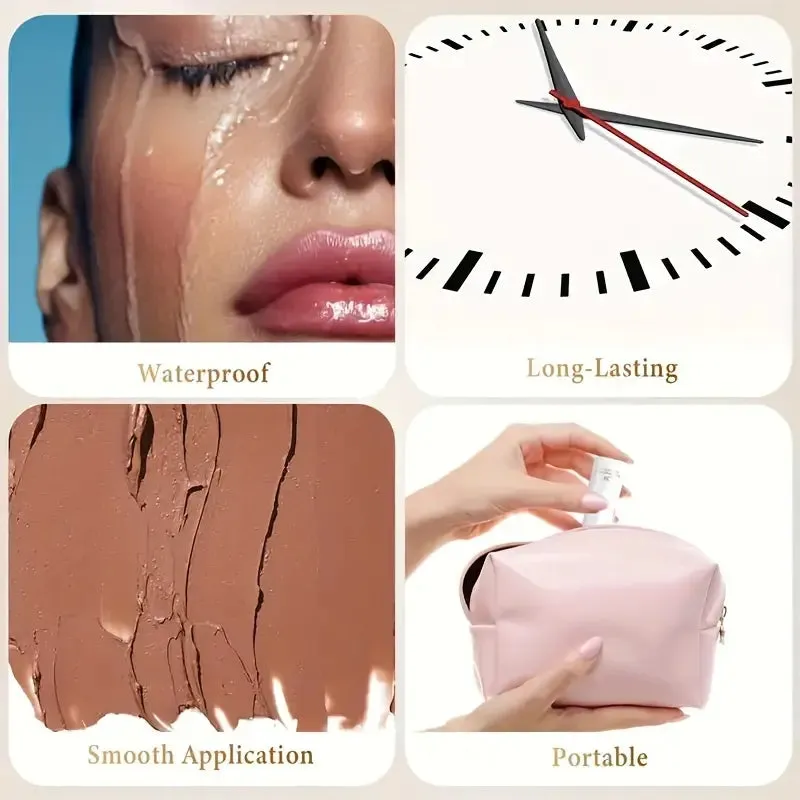 4-Pieces: Ultimate Cream Contour Kit - Seamless Blending Sticks with Highlighter, Blush & Bronzer
