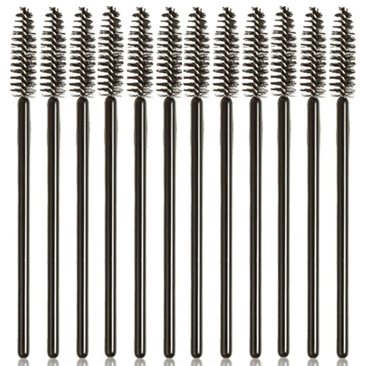 50 PCS Disposable Eyelash Brushes Mascara Wands Eye Lash Eyebrow Applicator Cosmetic Makeup Brush Tool Kits (black) black