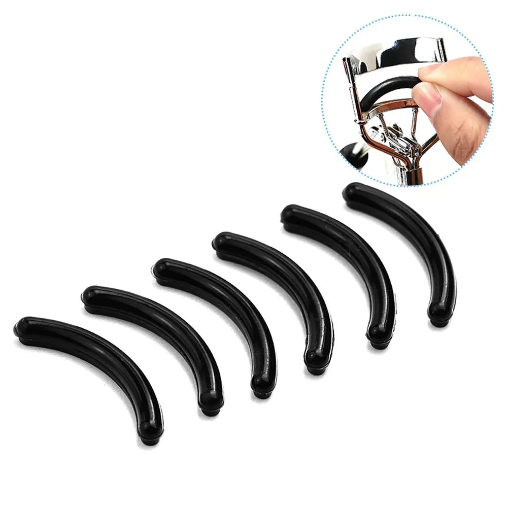 5PCS/18PCS Silicone Replacement Cushion Eyelash Curler Rubber Refills Pad Makeup Tool for Most Eyelash Curler (Black(5PCS)) Black(5PCS)