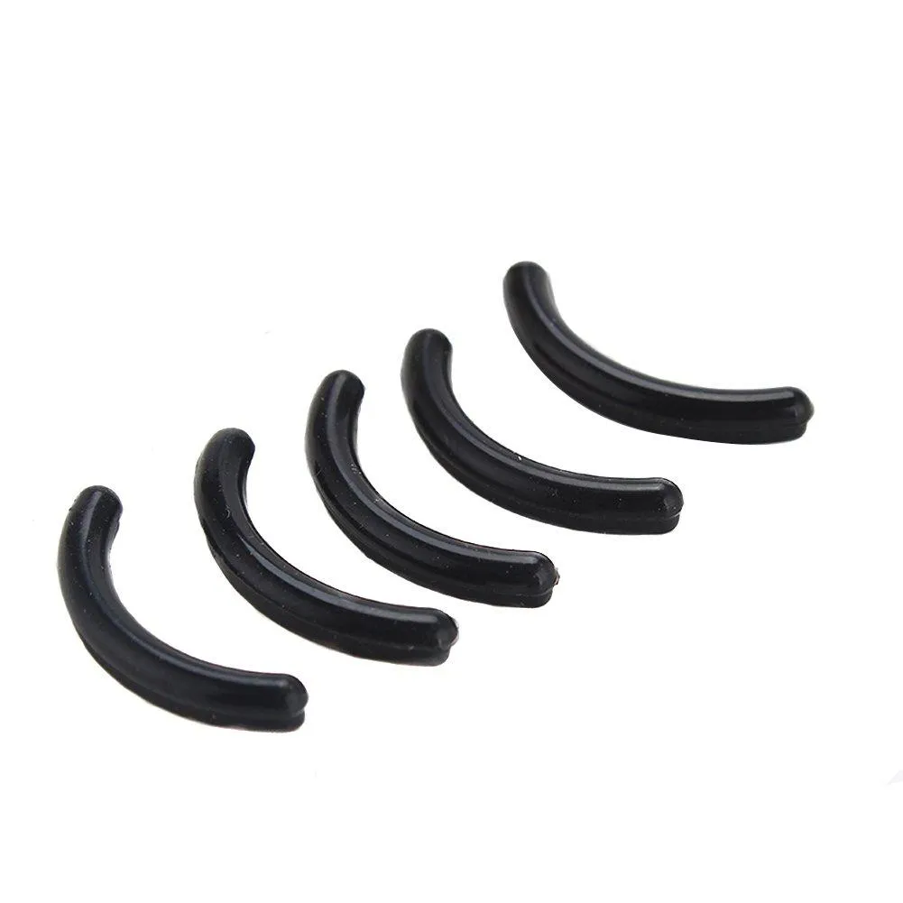 5PCS/18PCS Silicone Replacement Cushion Eyelash Curler Rubber Refills Pad Makeup Tool for Most Eyelash Curler (Black(5PCS)) Black(5PCS)