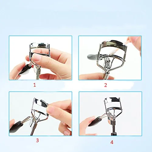 5PCS/18PCS Silicone Replacement Cushion Eyelash Curler Rubber Refills Pad Makeup Tool for Most Eyelash Curler (Black(5PCS)) Black(5PCS)