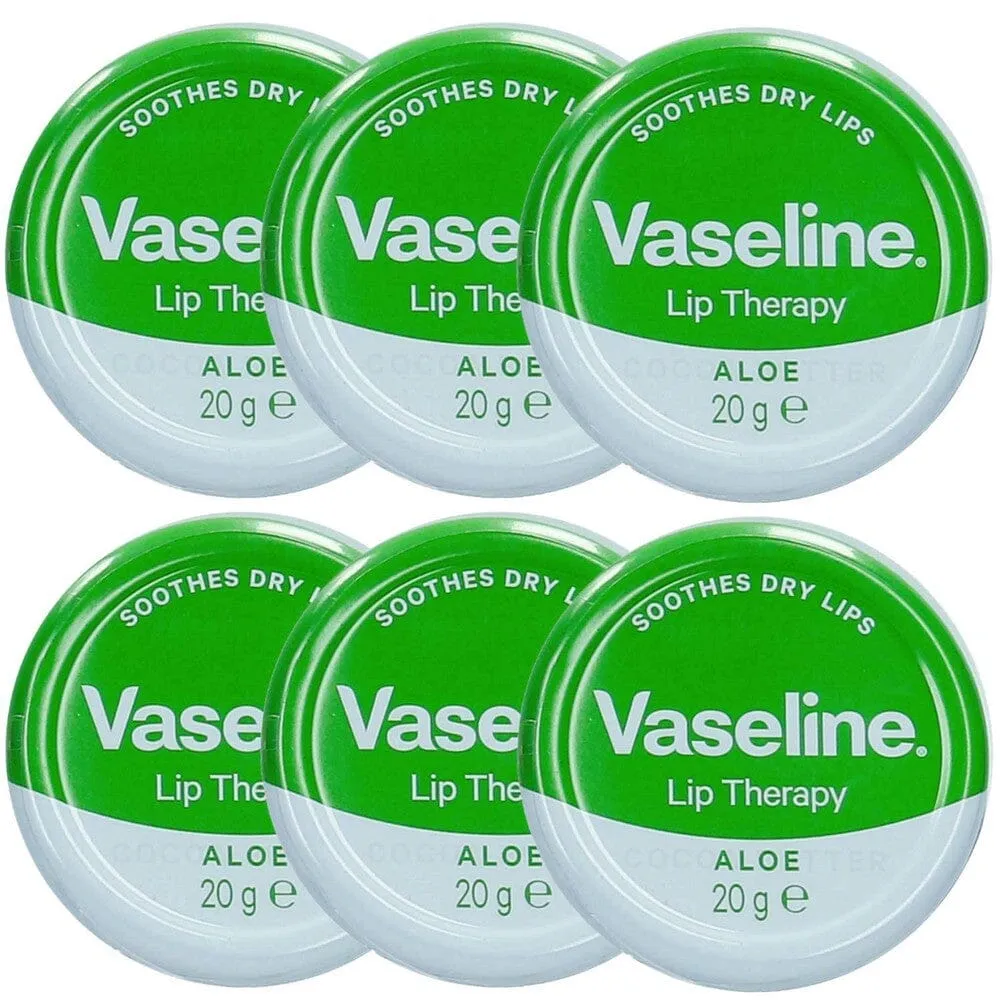 6-Pack: Vaseline Lip Balm 20g/0.705oz Aloe Vera