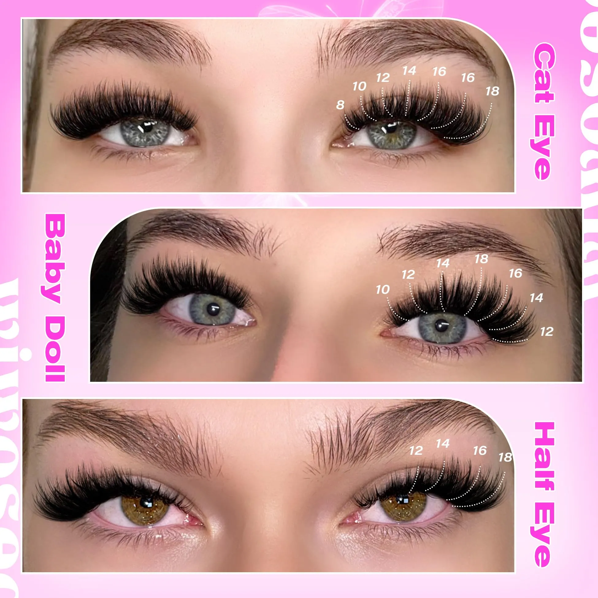 640Pcs Lash Extension Kit, DIY Eyelash Extension Kit Cluster Curl Individual Lashes with Lash Bond and Seal, Tweezers DIY Eyelash Extension Kit for Self Application At Home(30p 40p 8-15MM)