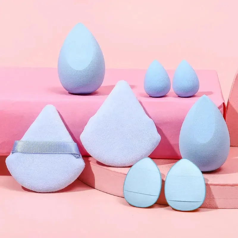 8Pcs Makeup Sponge Set Mini Finger Puff Triangle Powder Puff Soft Beauty Egg Foundation Cream Concealer Make Up Blender Tools