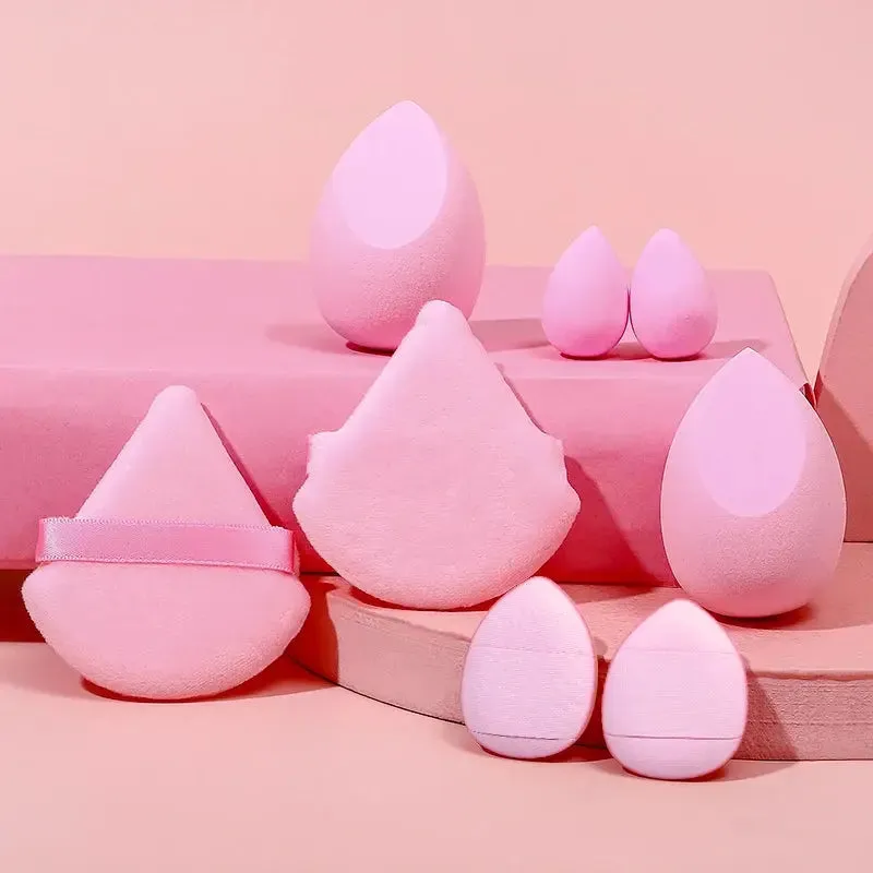 8Pcs Makeup Sponge Set Mini Finger Puff Triangle Powder Puff Soft Beauty Egg Foundation Cream Concealer Make Up Blender Tools