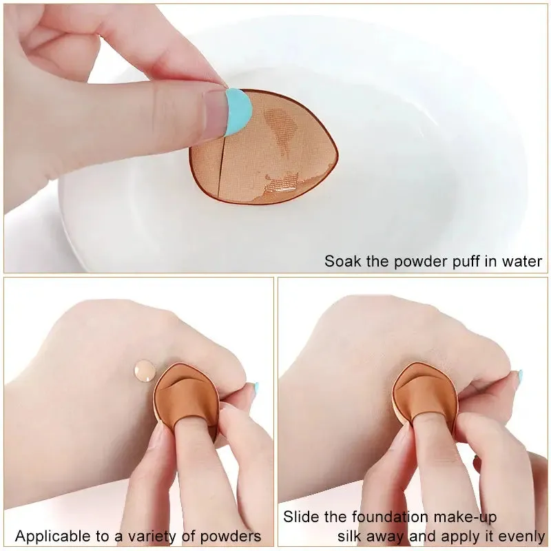 8Pcs Makeup Sponge Set Mini Finger Puff Triangle Powder Puff Soft Beauty Egg Foundation Cream Concealer Make Up Blender Tools