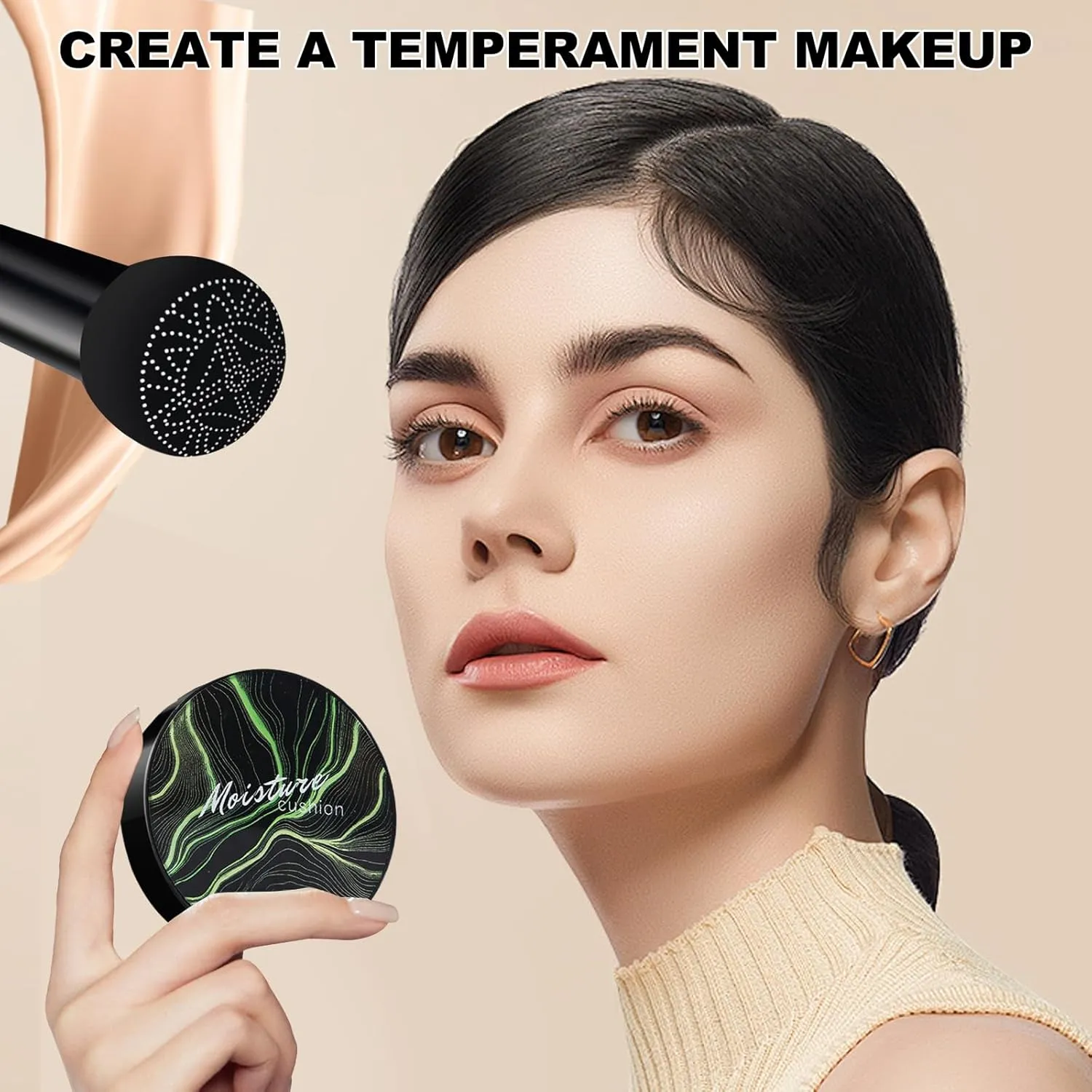 Air Cushion CC Cream,Honey And Pine Makeup, Honey And Pine Cc Cream, Honey And Pine Foundation,Moisturizing Foundation Create Natural Makeup (Natural, 01)