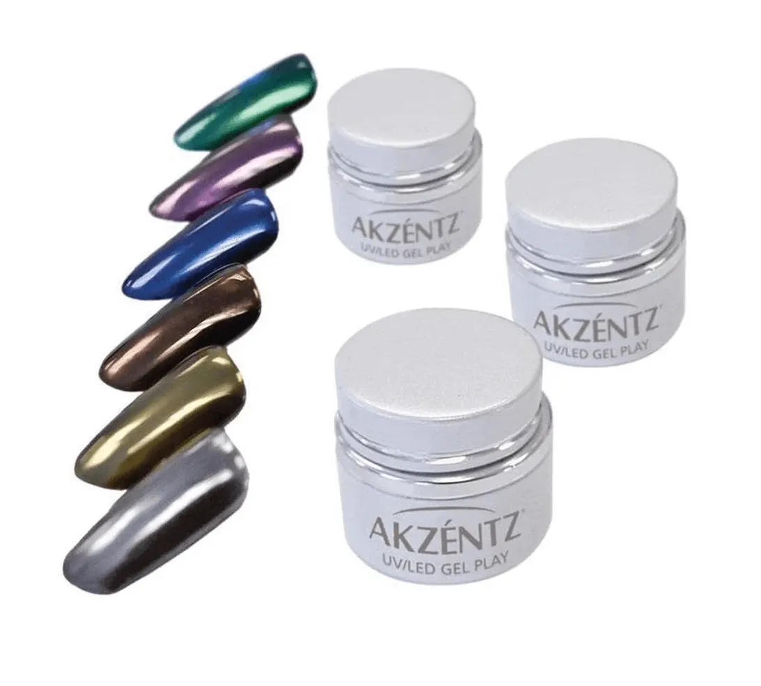AKZENTZ GEL PLAY - Pearlescent Powder Set