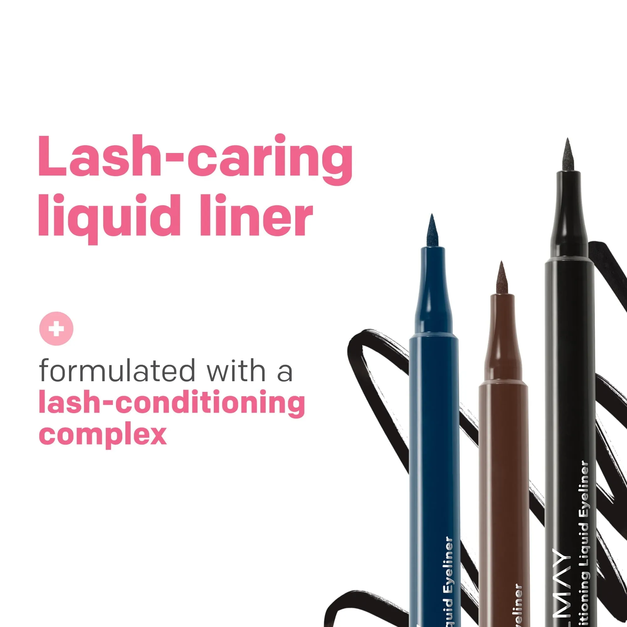 Almay Conditioning Liquid Matte Eyeliner Pen, Waterproof, 10 Black