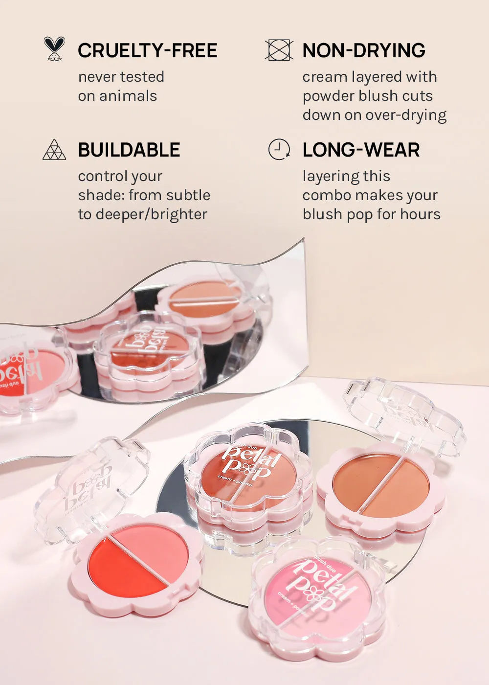 AOA Petal Pop Blush Duo Cream   Powder