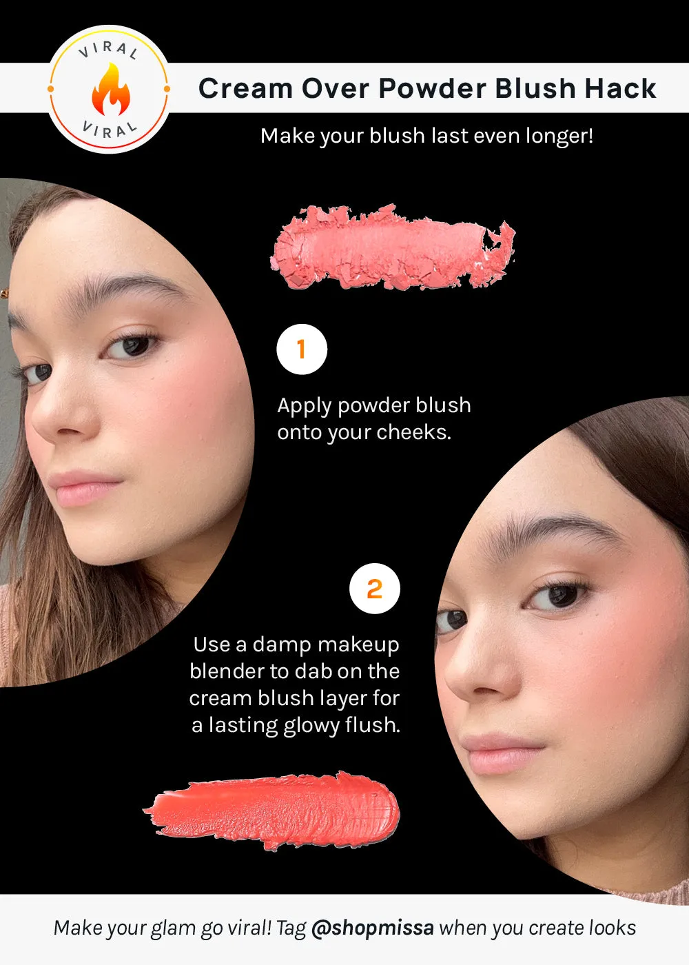 AOA Petal Pop Blush Duo Cream   Powder