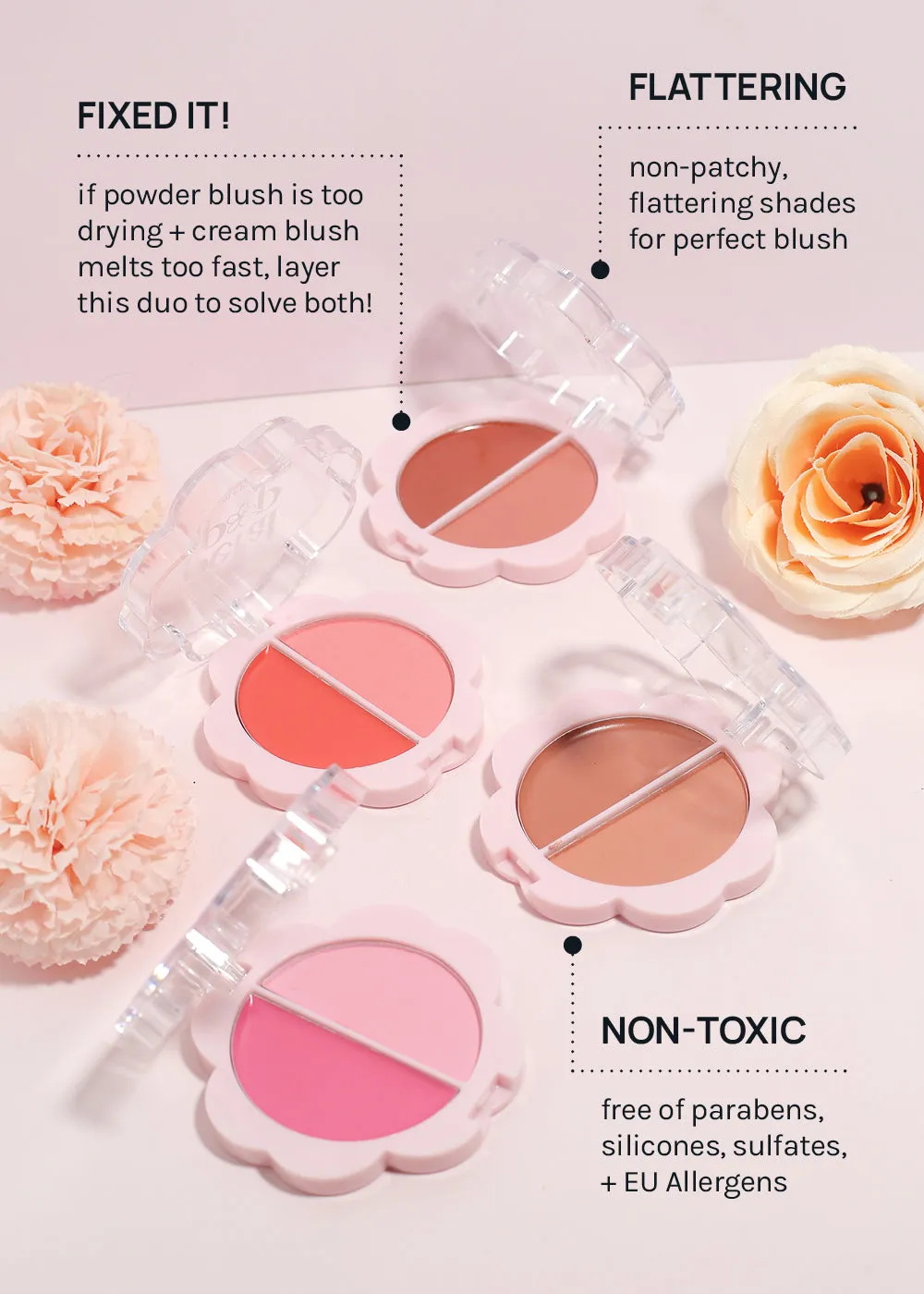 AOA Petal Pop Blush Duo Cream   Powder