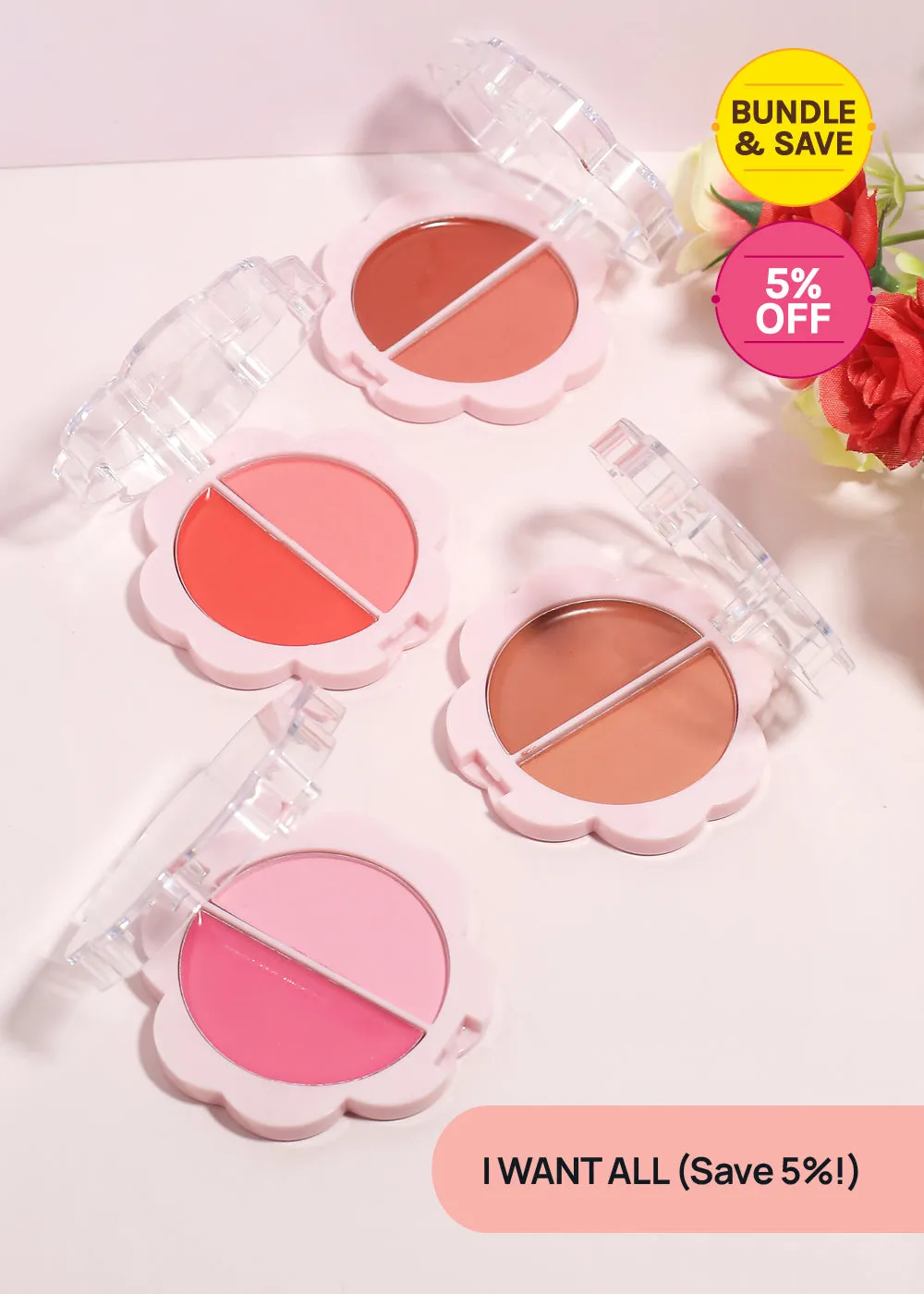 AOA Petal Pop Blush Duo Cream   Powder