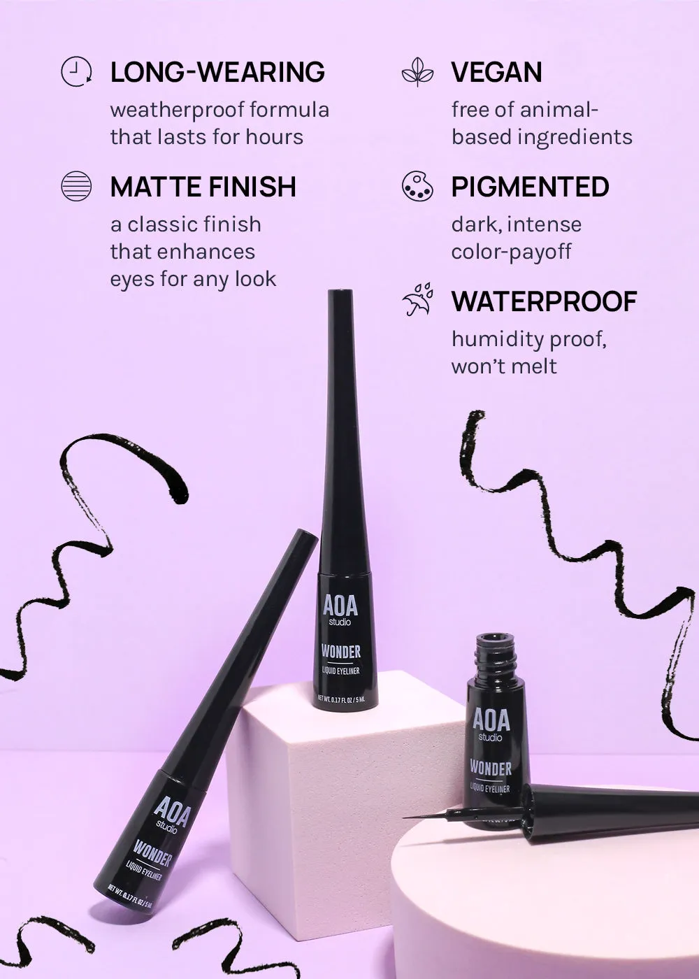 AOA Wonder Liquid Liner - Black