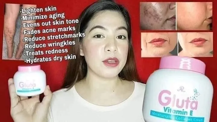 AR Gluta Vitamin E Moisturizing Collagen Cream (pink lid)