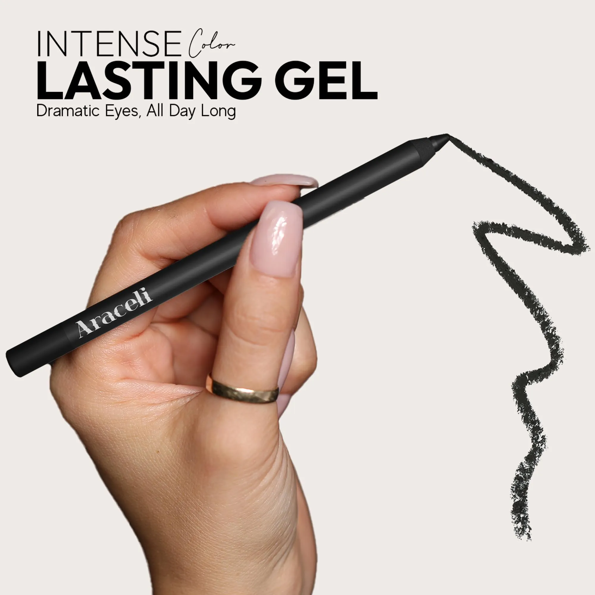 Araceli Beauty Gel Pencil Eyeliner – Water Resistant & Smudge-Proof, Long-Lasting Eye Makeup for Precision Lining & Bold Turquoise Color