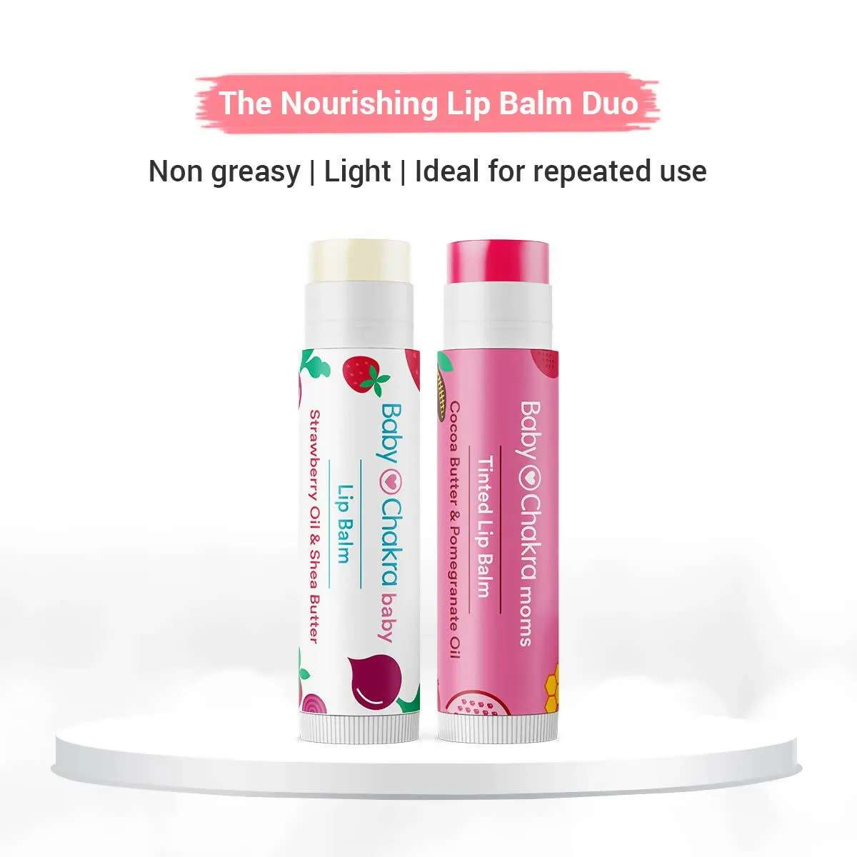 BabyChakra Moms Tinted Lip Balm and Baby lip Balm
