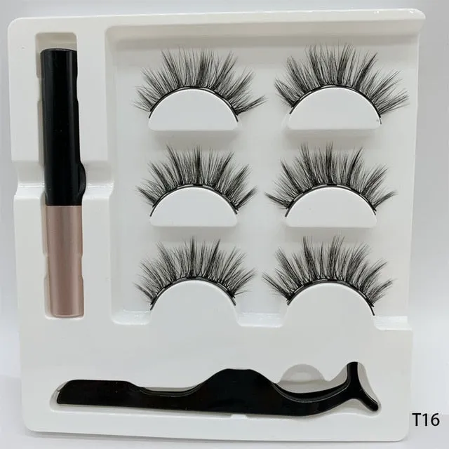 Beauty 3Pairs Magnetic Faux Cils Eyelash
