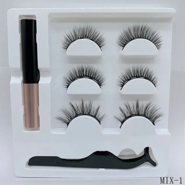 Beauty 3Pairs Magnetic Faux Cils Eyelash