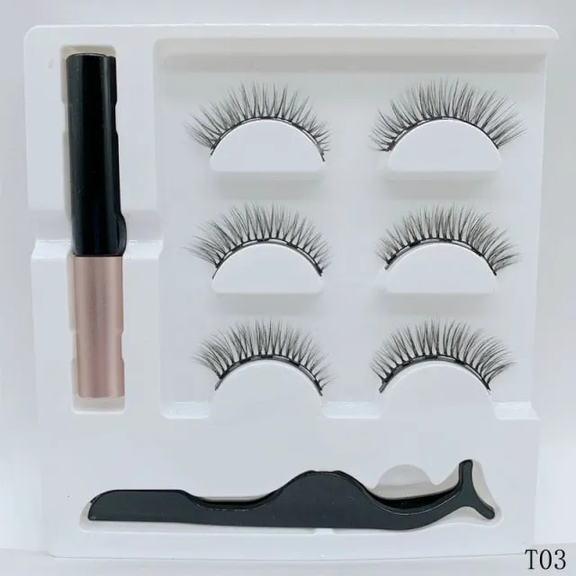 Beauty 3Pairs Magnetic Faux Cils Eyelash