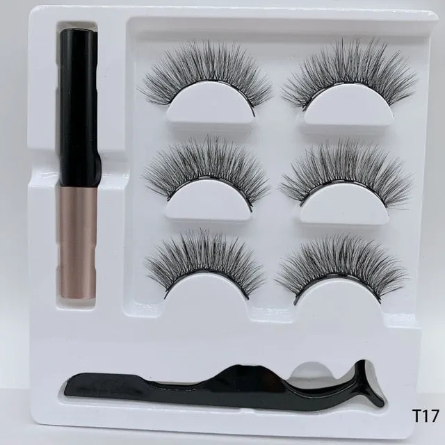 Beauty 3Pairs Magnetic Faux Cils Eyelash