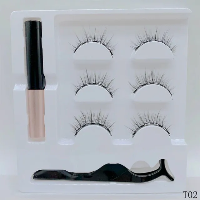 Beauty 3Pairs Magnetic Faux Cils Eyelash