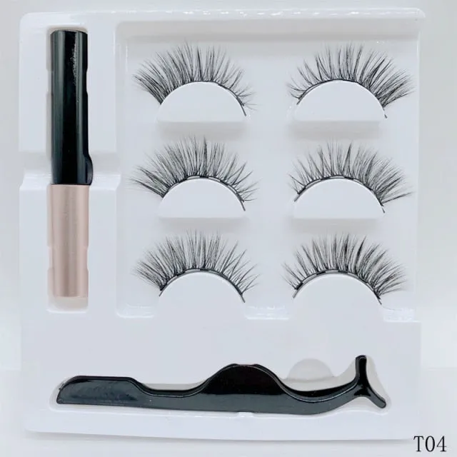 Beauty 3Pairs Magnetic Faux Cils Eyelash