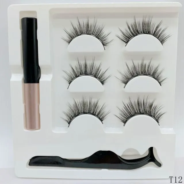 Beauty 3Pairs Magnetic Faux Cils Eyelash
