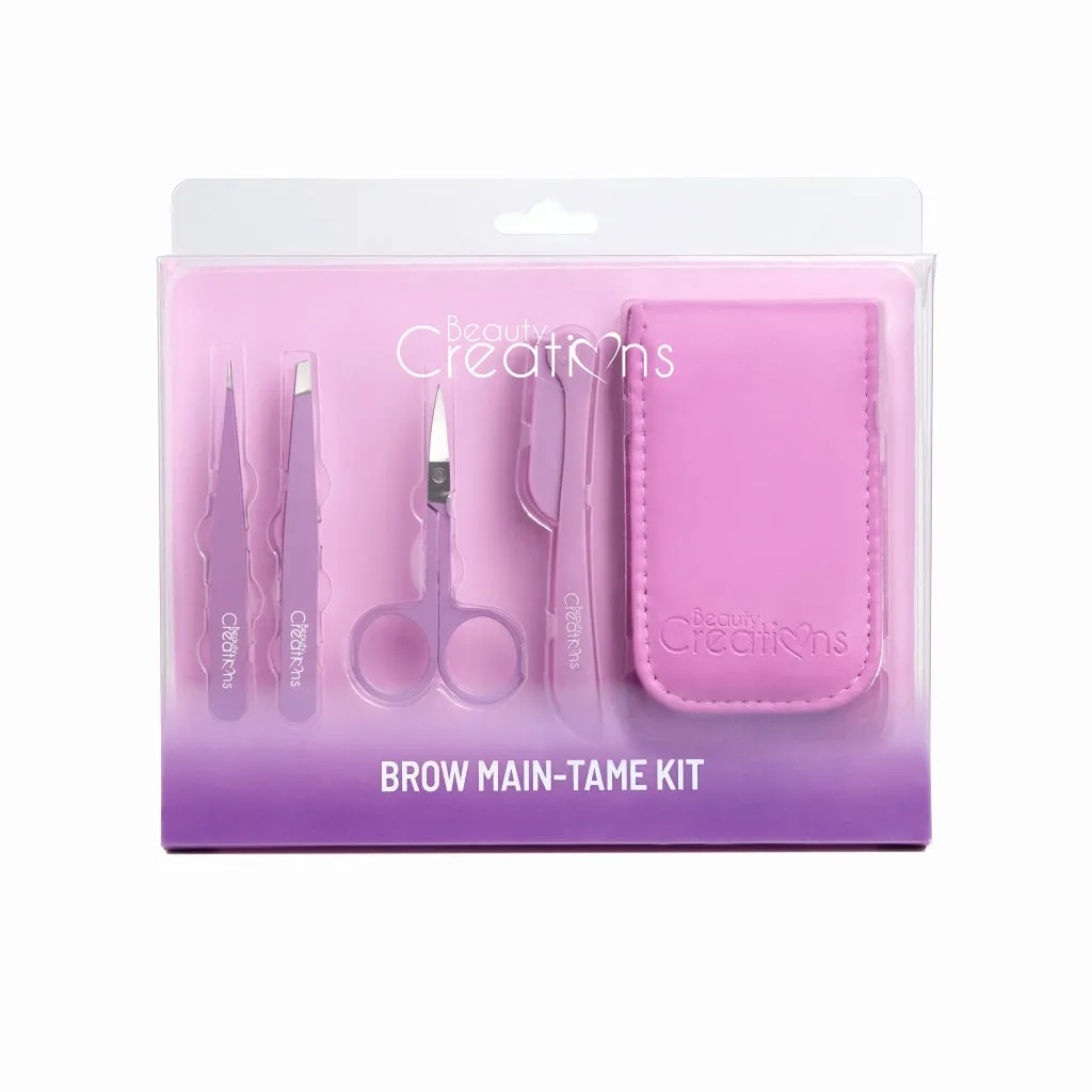 Beauty Creation - Brow Main-Tame Kit (Tweezer, Scissors and Razor) - Purple