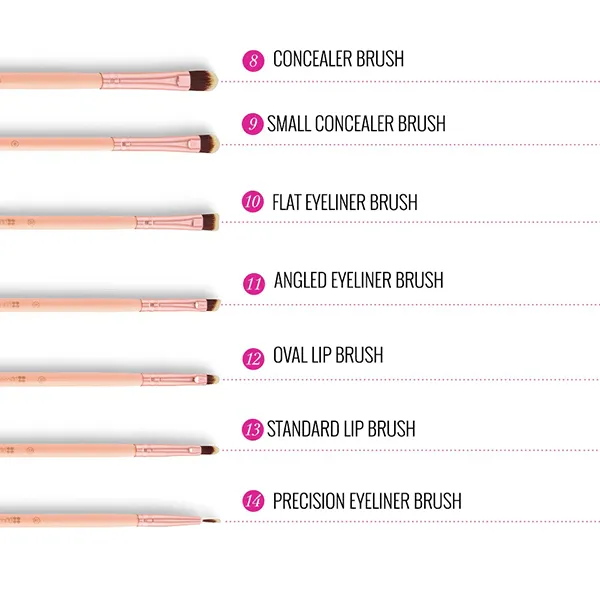 BH Cosmetics | BH Chic - 14 Piece Brush Set with Cosmetic Case