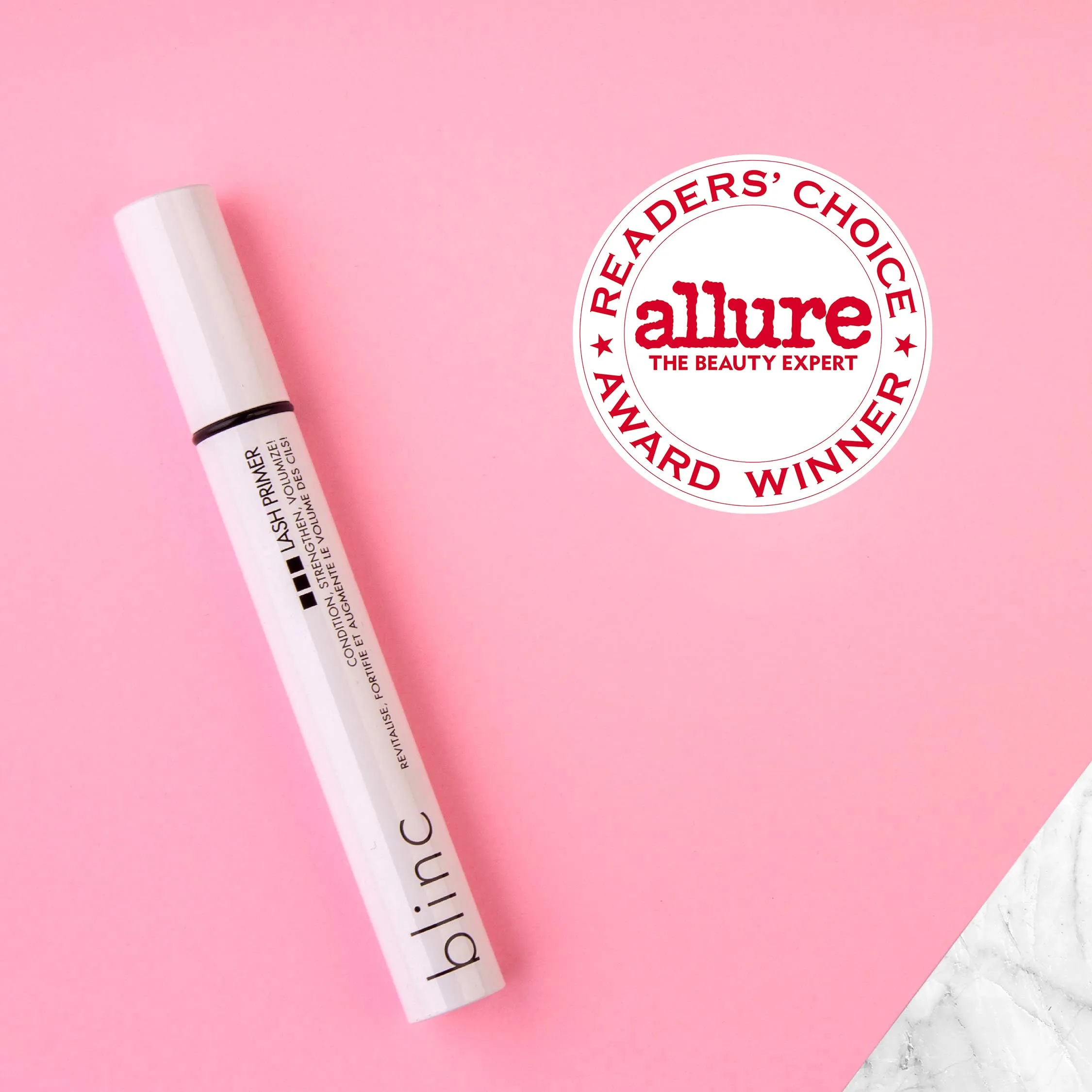 Blinc White Lash Primer, Lash Boosting Conditioning Eyelash Primer Mascara with Vitamin E and Growth Promotion Peptides, Volumizing and Lengthening White Mascara Primer, 6.8mL / 0.23 Fl. Oz