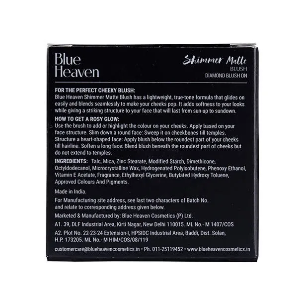 Blue Heaven Shimmer Matte Blush Shade 504