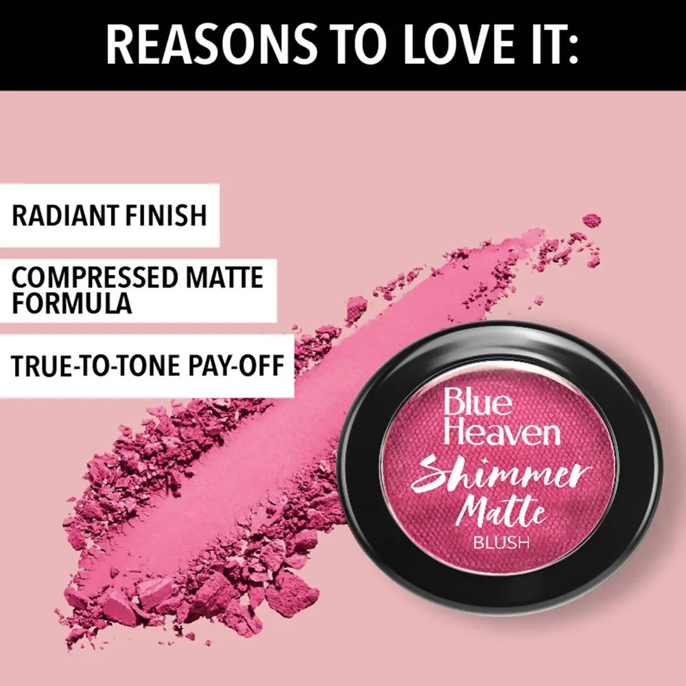 Blue Heaven Shimmer Matte Blush Shade 504